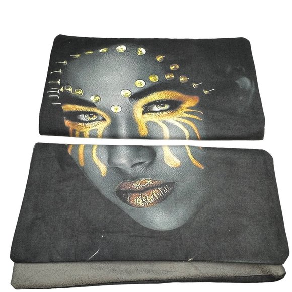 Unbranded 2 Pillowcase Covers Black Women Art African Handmade Zip Closure Home - Picture 2 of 6